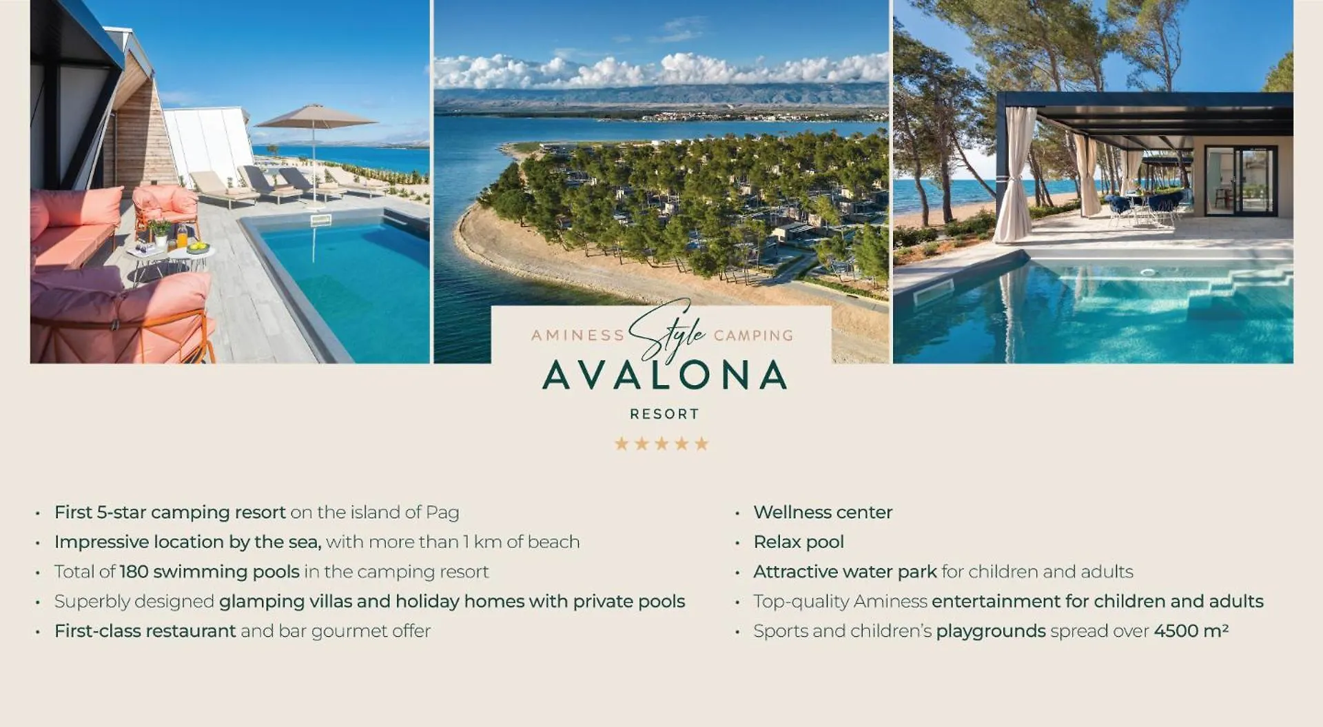 ***** Campsite Aminess Style Camping Avalona Resort - Pitches Croatia